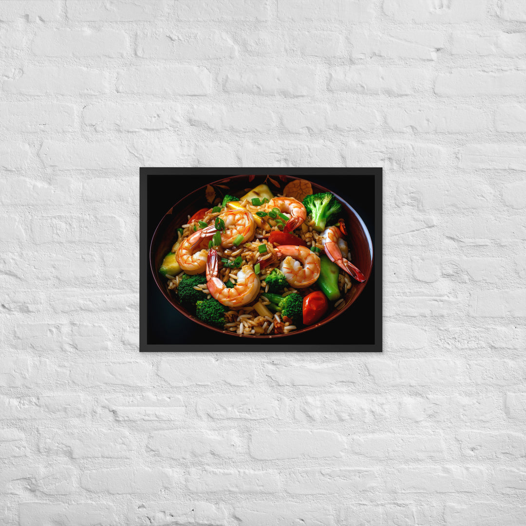 Shrimp Fried Rice Framed poster 🤤 from Yumify.AI