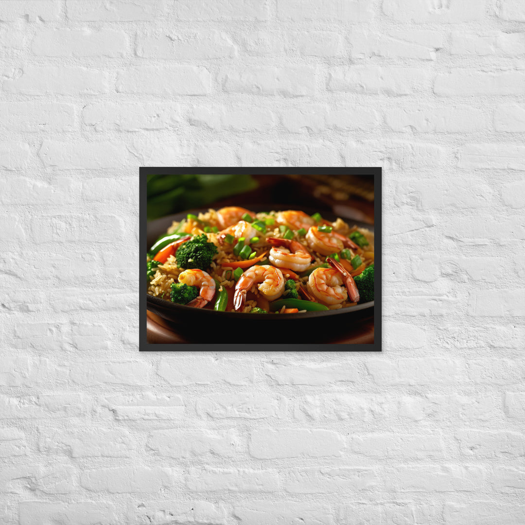 Shrimp Fried Rice Framed poster 🤤 from Yumify.AI