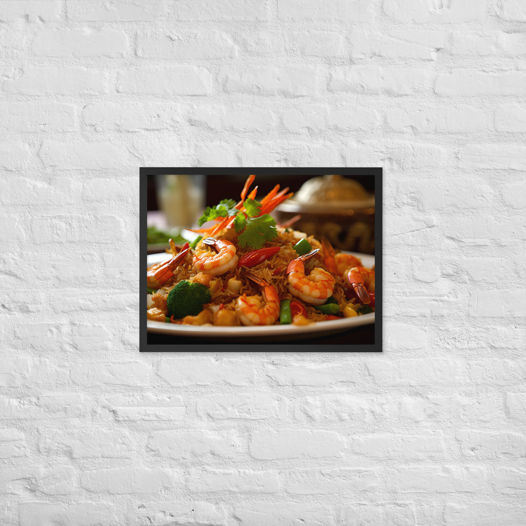 Seafood Fried Rice Framed poster 🤤 from Yumify.AI