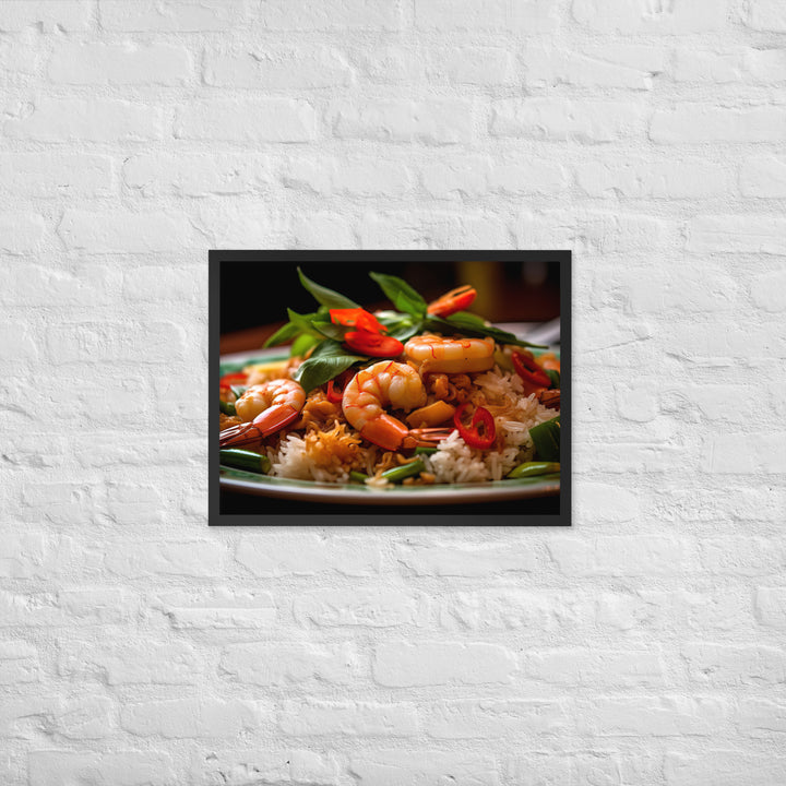 Seafood Fried Rice Framed poster 🤤 from Yumify.AI