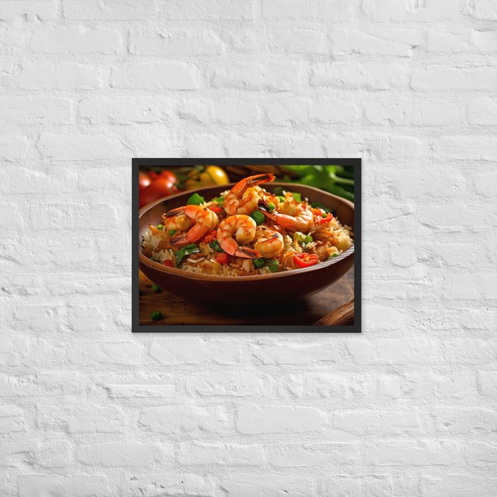 Seafood Fried Rice Framed poster 🤤 from Yumify.AI