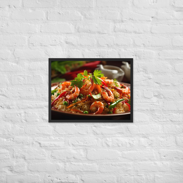 Seafood Fried Rice Framed poster 🤤 from Yumify.AI