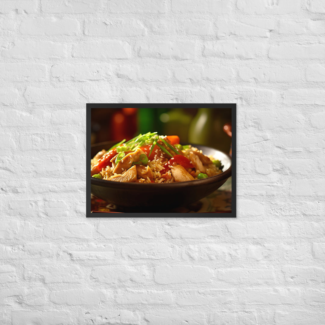 Chicken Fried Rice Framed poster 🤤 from Yumify.AI