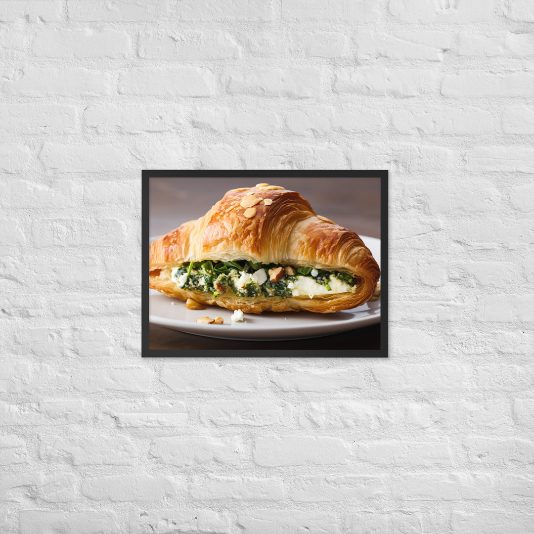 Spinach and Feta Croissant Framed poster 🤤 from Yumify.AI