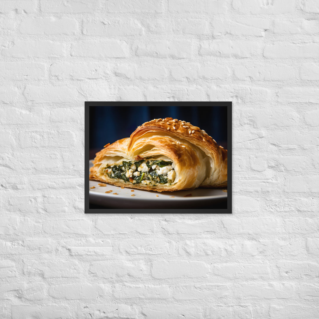 Spinach and Feta Croissant Framed poster 🤤 from Yumify.AI