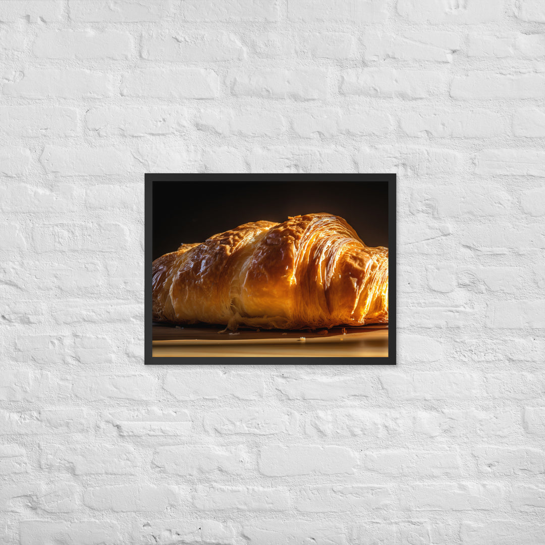 Plain Croissant Framed poster 🤤 from Yumify.AI