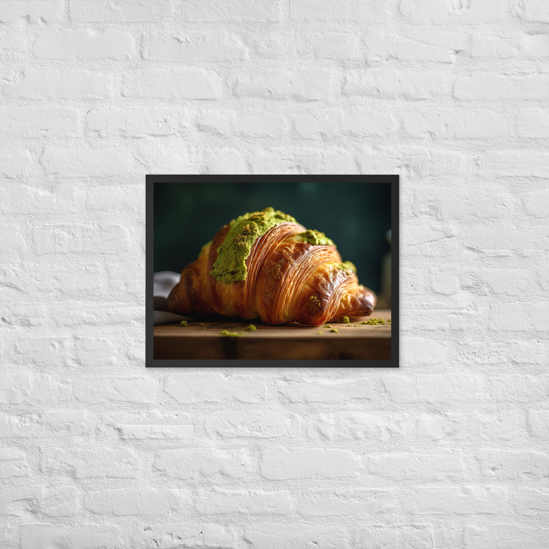 Matcha Croissant Framed poster 🤤 from Yumify.AI