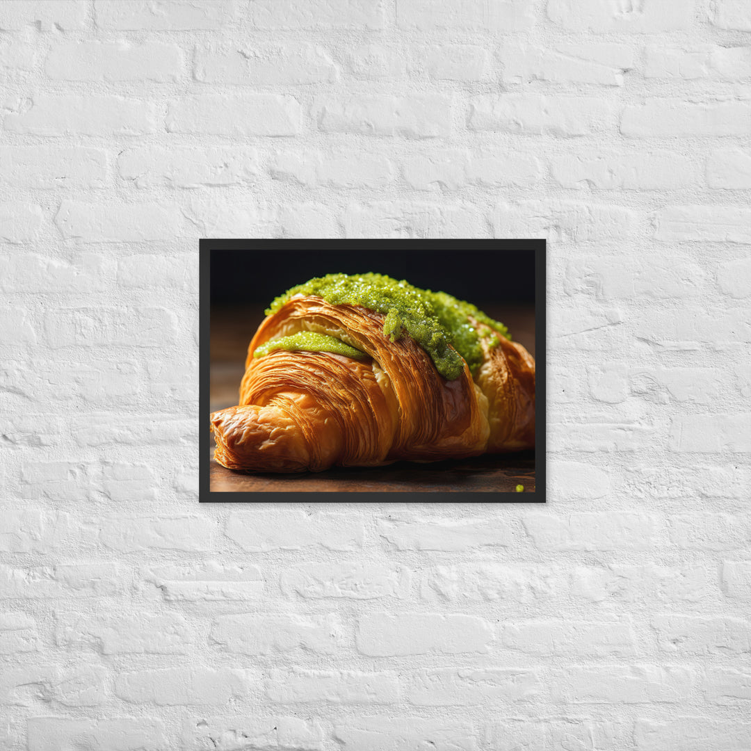 Matcha Croissant Framed poster 🤤 from Yumify.AI