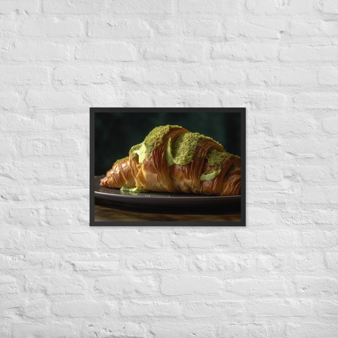 Matcha Croissant Framed poster 🤤 from Yumify.AI