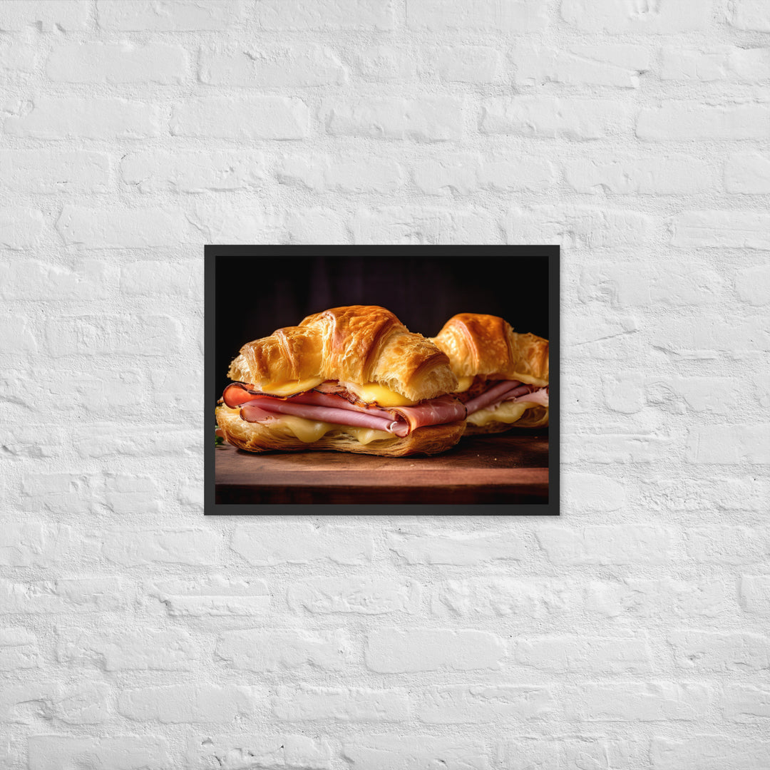 Ham and Cheese Croissant Framed poster 🤤 from Yumify.AI