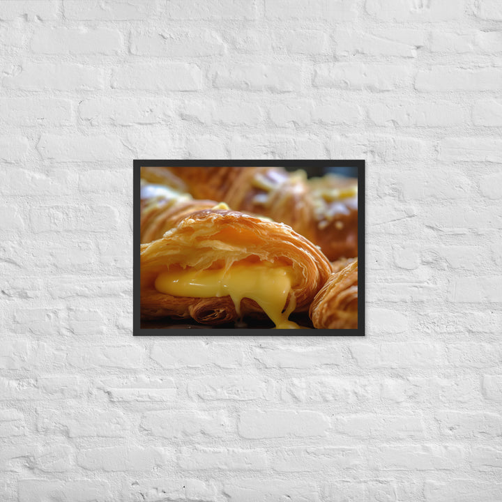 Custard filled Croissant Framed poster 🤤 from Yumify.AI
