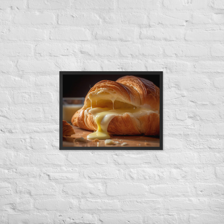 Custard filled Croissant Framed poster 🤤 from Yumify.AI