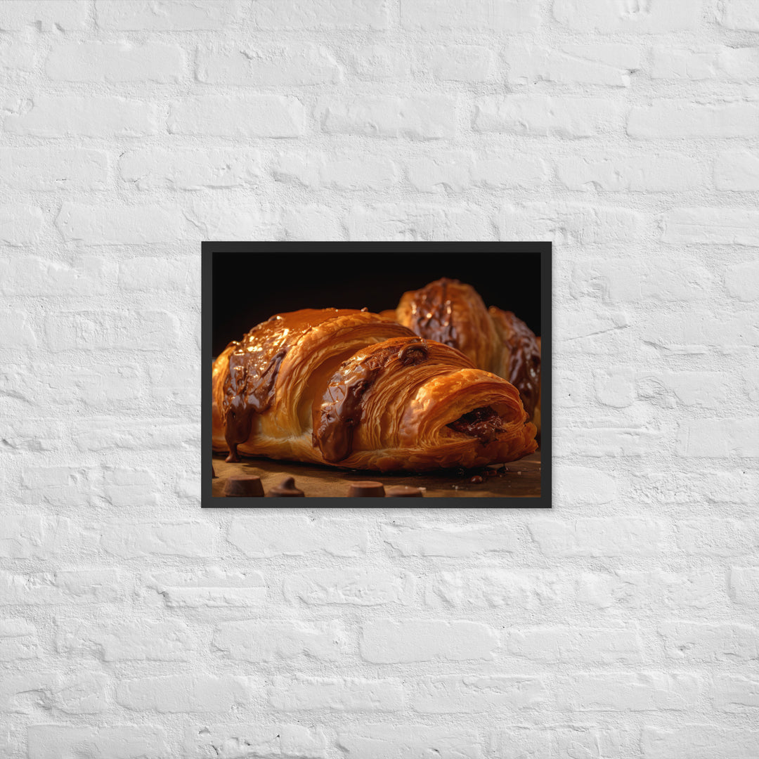 Chocolate Croissant Framed poster 🤤 from Yumify.AI