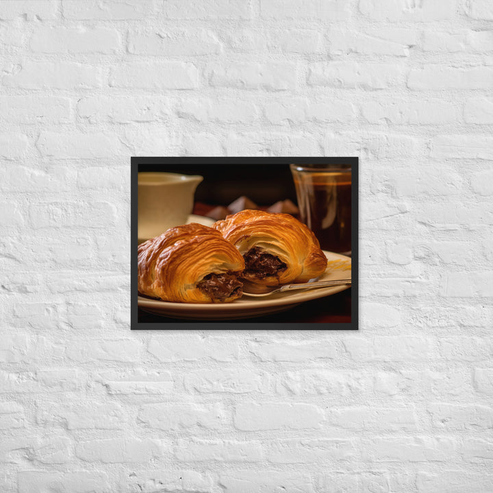 Chocolate Croissant Framed poster 🤤 from Yumify.AI