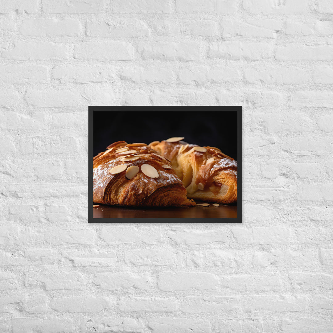 Almond Croissant Framed poster 🤤 from Yumify.AI