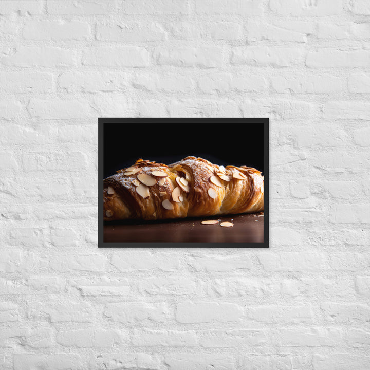 Almond Croissant Framed poster 🤤 from Yumify.AI