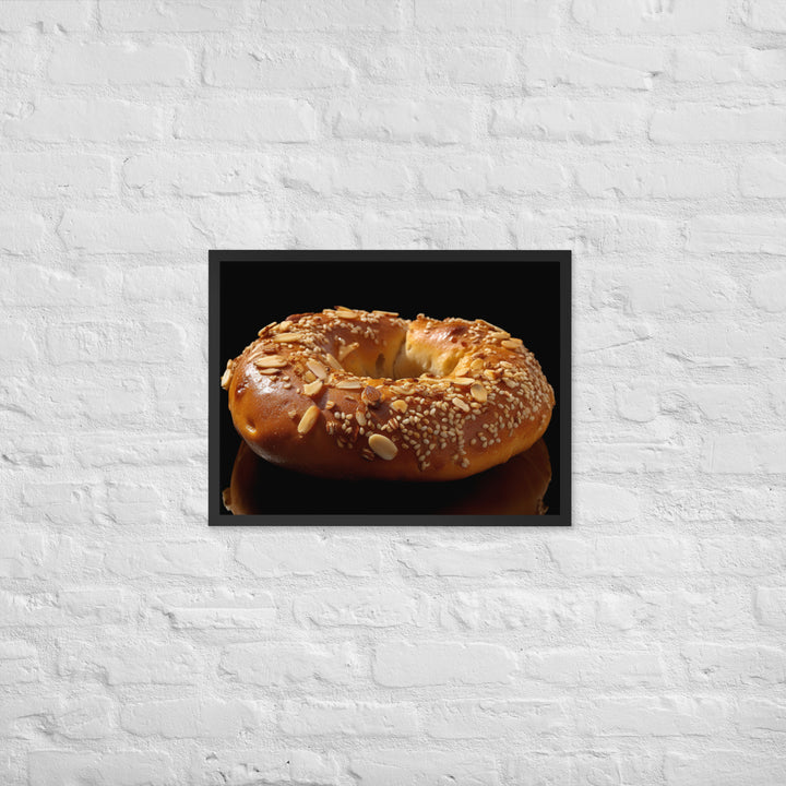 Whole Wheat Bagel Framed poster 🤤 from Yumify.AI