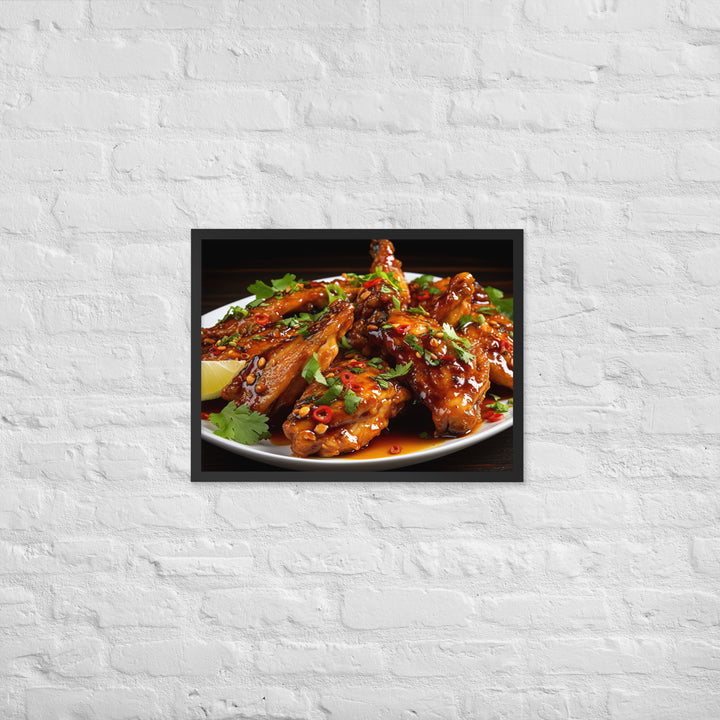 Thai Chili Wings Framed poster 🤤 from Yumify.AI