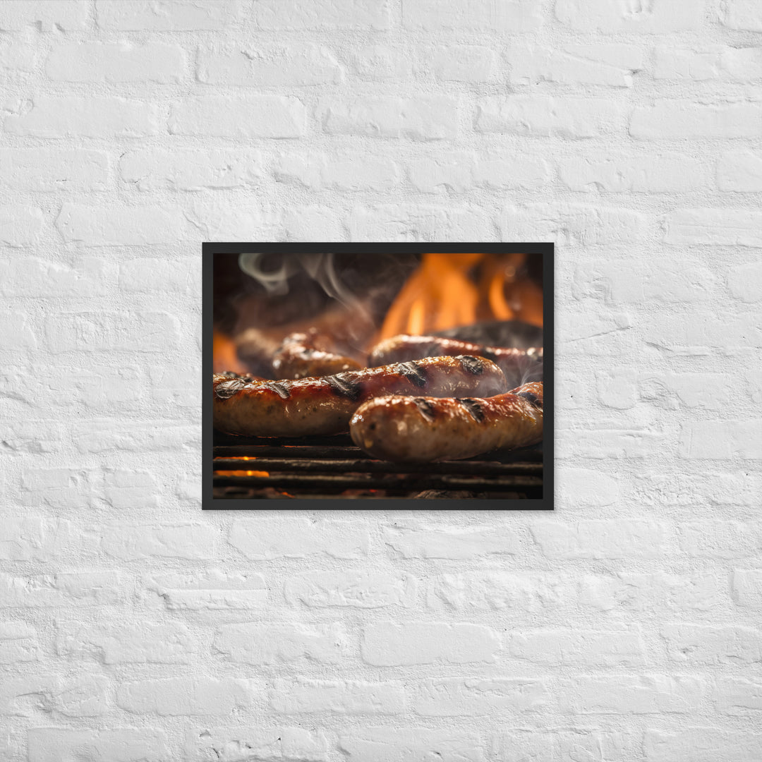 Sausage BBQ Framed poster 🤤 from Yumify.AI