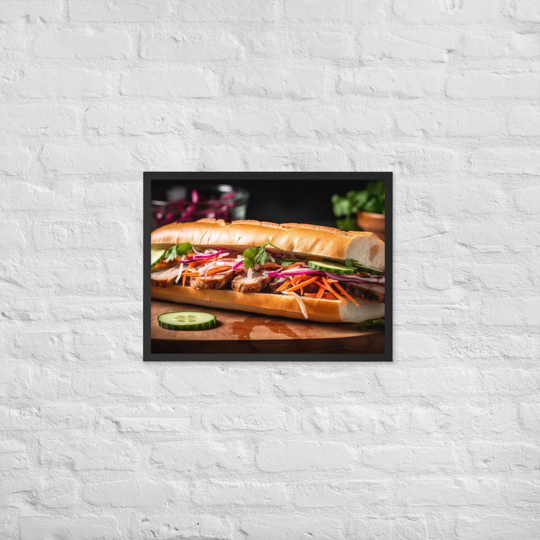 Grilled Pork and Pickled Vegetables Framed poster 🤤 from Yumify.AI