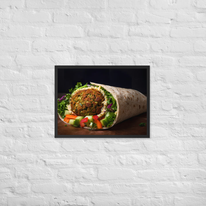 Spicy Falafel Wrap Framed poster 🤤 from Yumify.AI