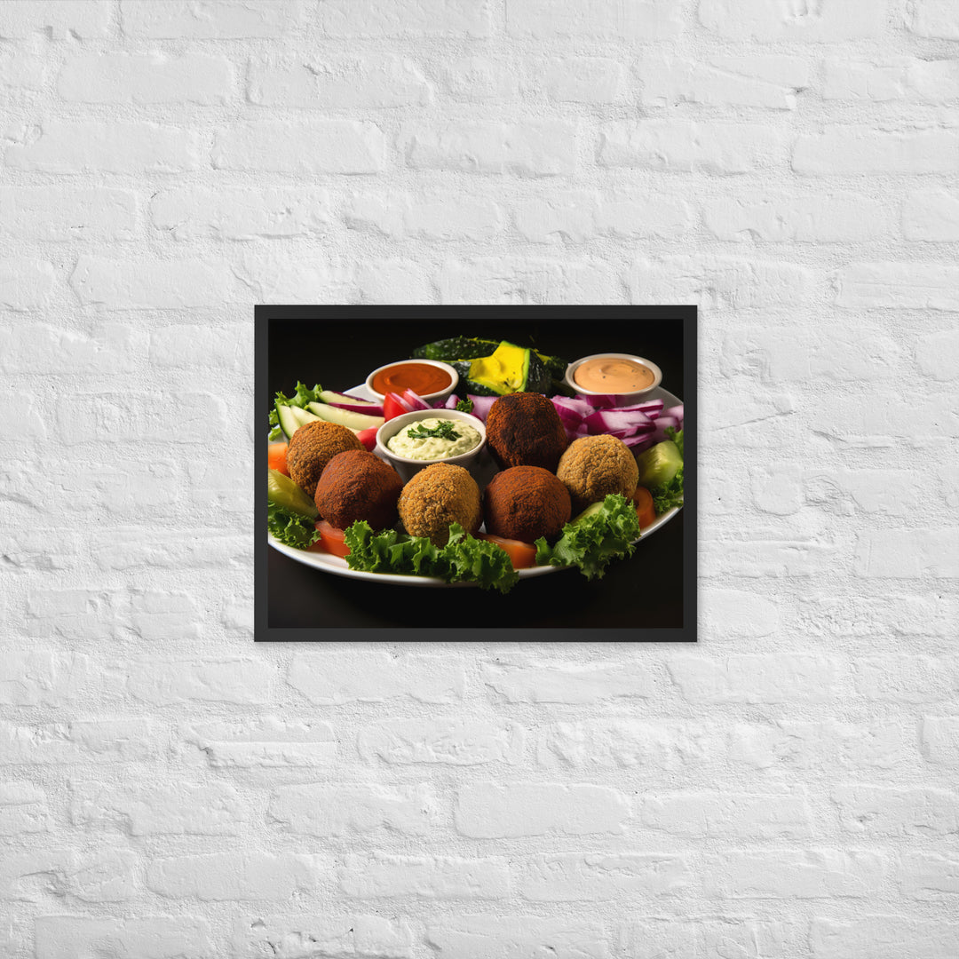 Falafel Platter Framed poster 🤤 from Yumify.AI