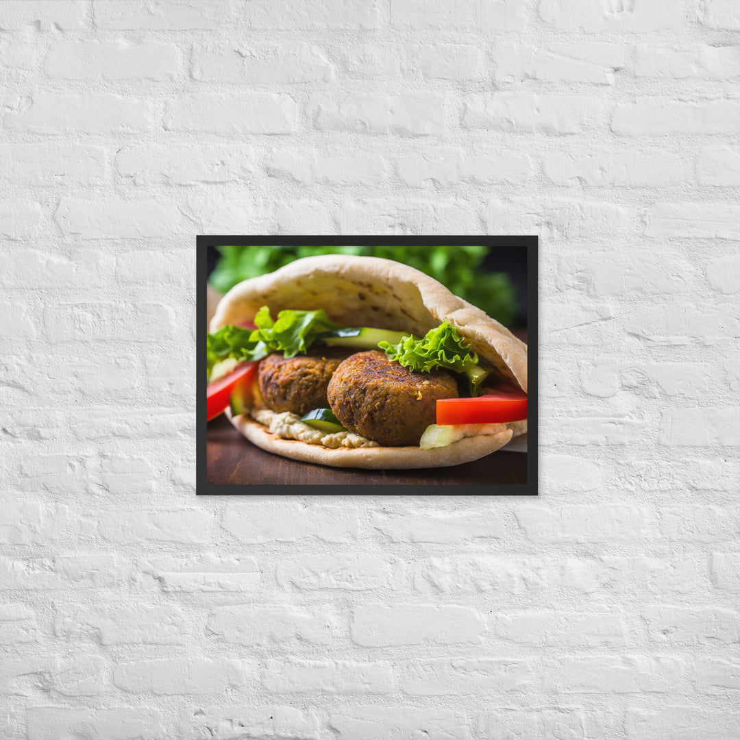 Delicious Falafel Pita Framed poster 🤤 from Yumify.AI