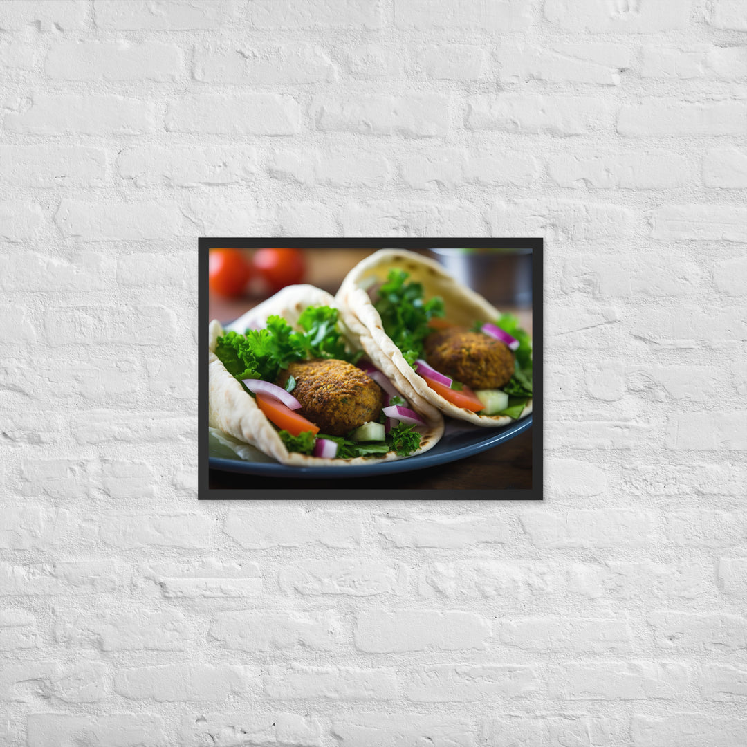 Delicious Falafel Pita Framed poster 🤤 from Yumify.AI