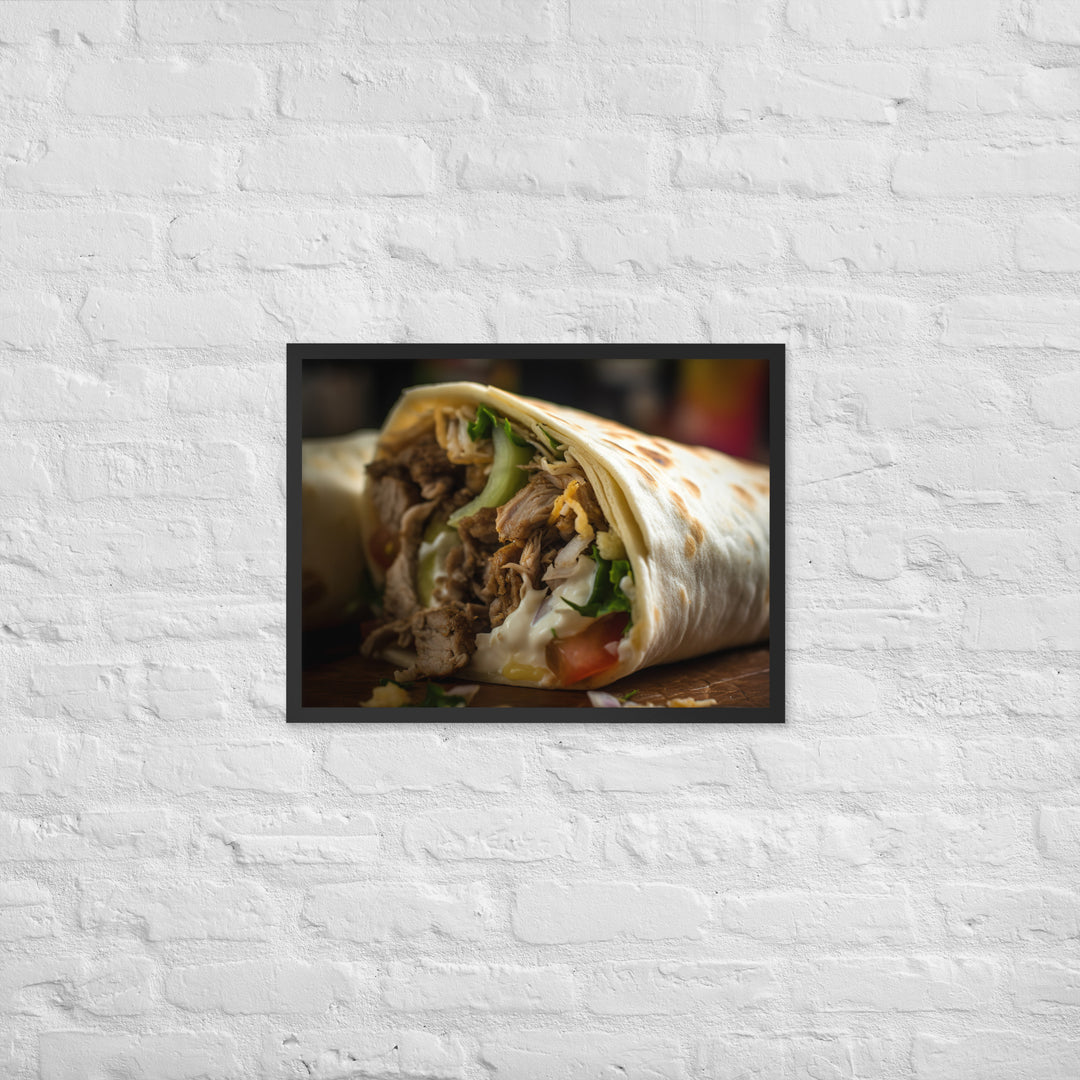 Shawarma Delight Framed poster 🤤 from Yumify.AI