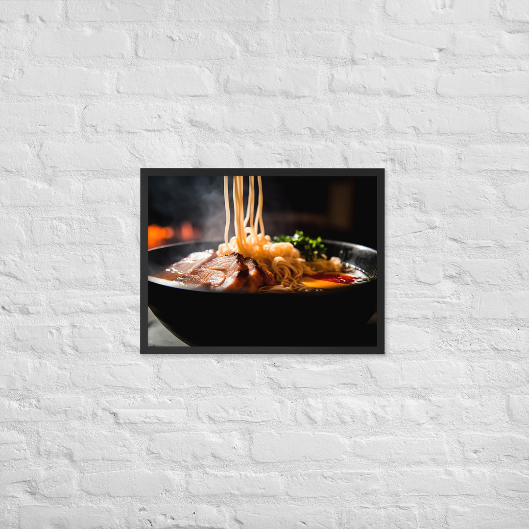 Steamy Pork Ramen Framed poster 🤤 from Yumify.AI