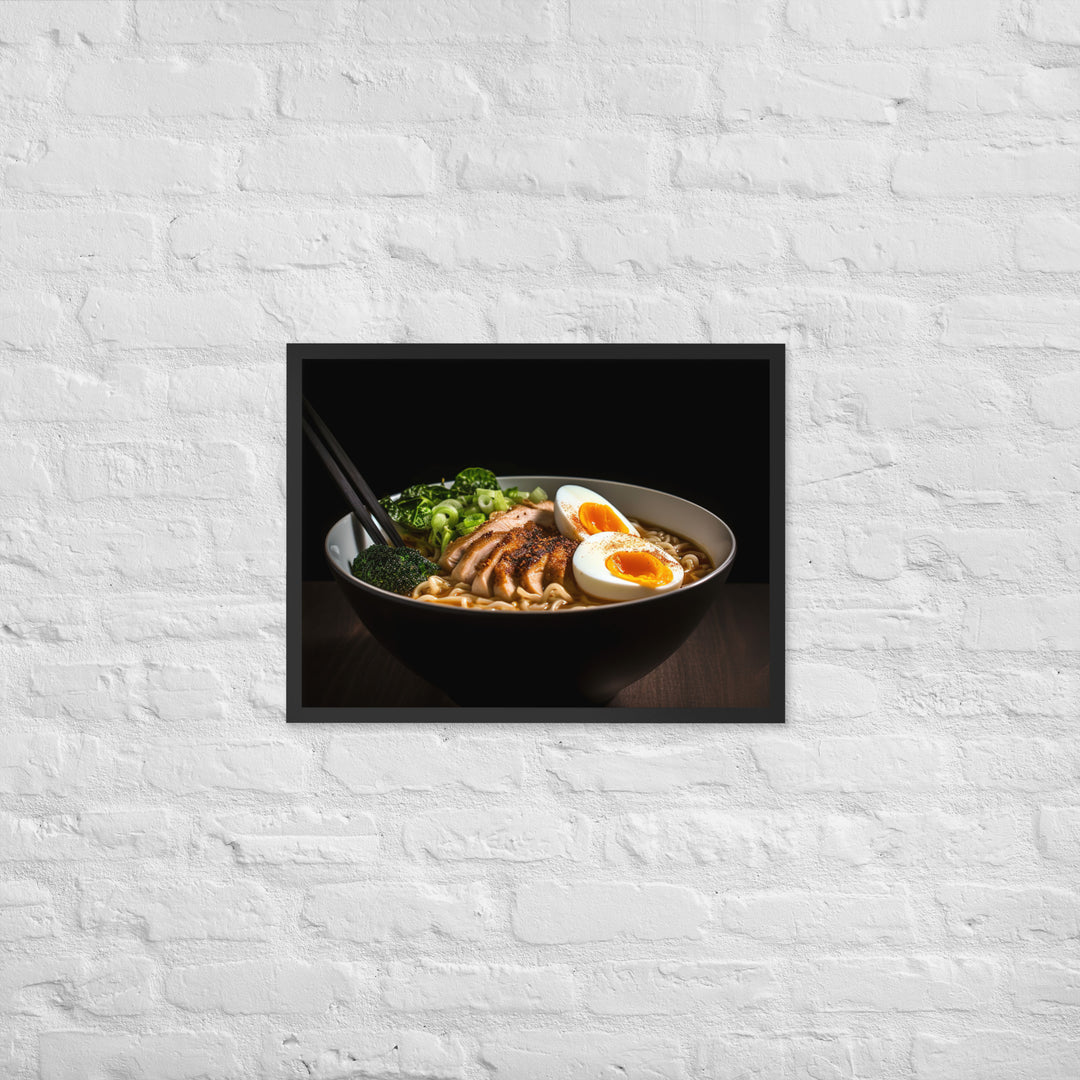 Spicy Chicken Ramen Framed poster 🤤 from Yumify.AI