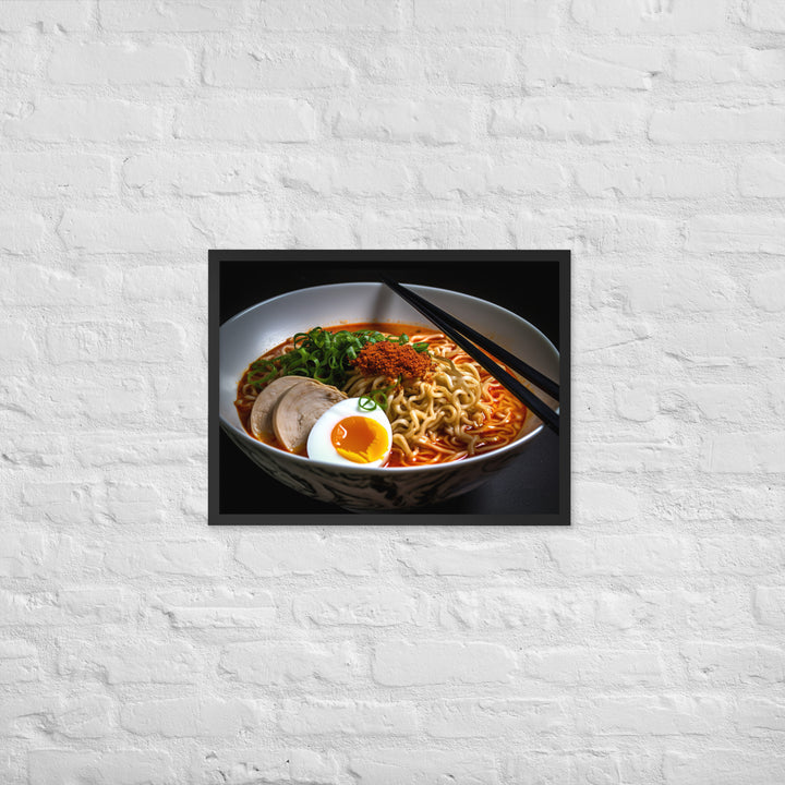 Spicy Chicken Ramen Framed poster 🤤 from Yumify.AI