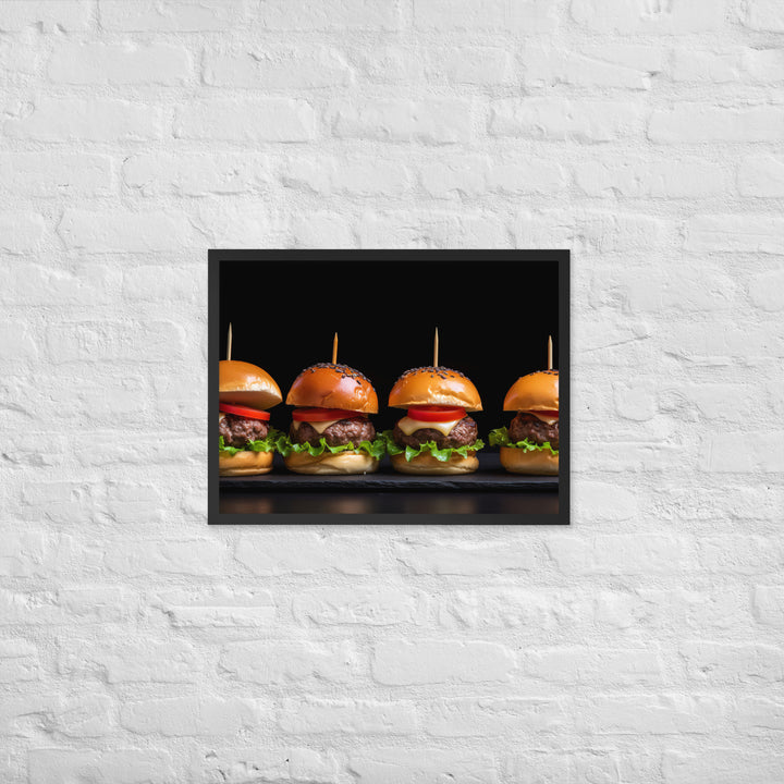 Slider Burgers Framed poster 🤤 from Yumify.AI