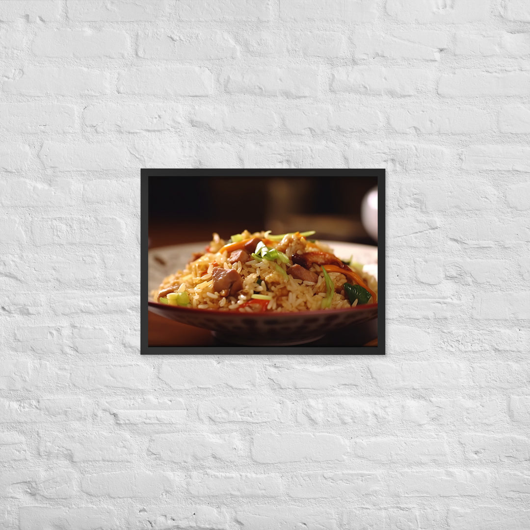 Yangzhou Fried Rice Framed poster 🤤 from Yumify.AI