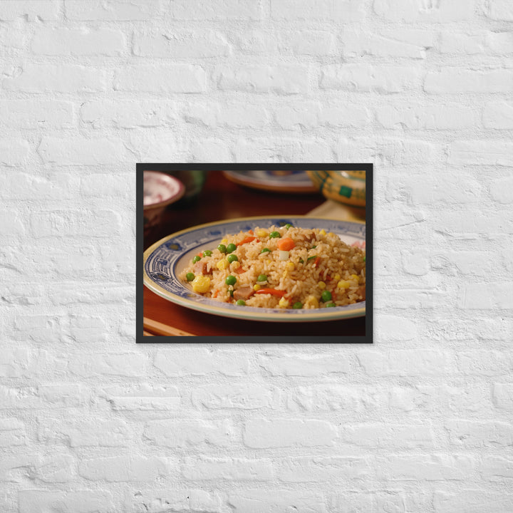 Yangzhou Fried Rice Framed poster 🤤 from Yumify.AI