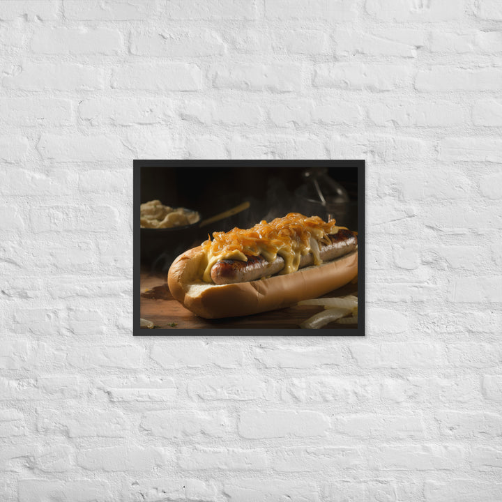 Grilled Bratwurst Framed poster 🤤 from Yumify.AI