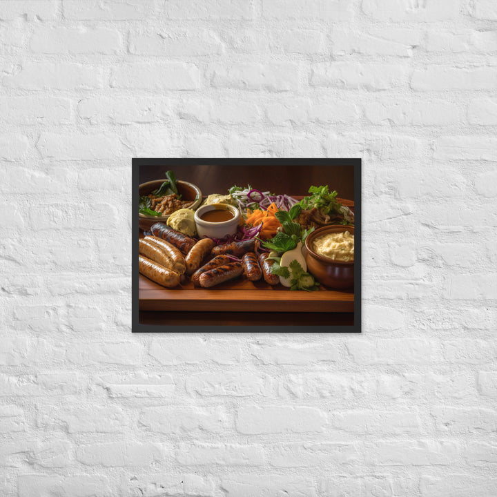 Sausage Sampler Framed poster 🤤 from Yumify.AI