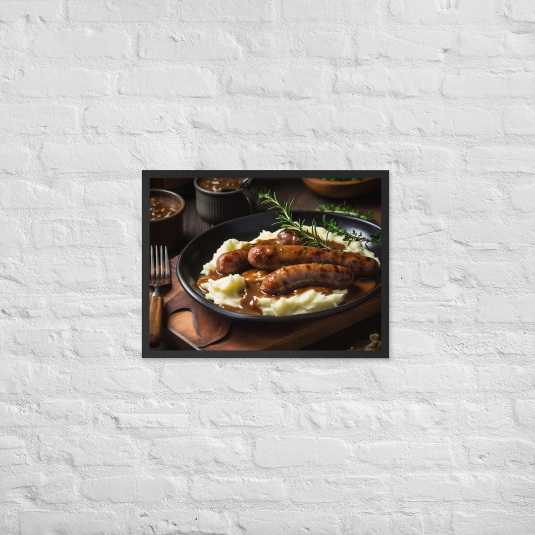 Bangers and Mash Framed poster 🤤 from Yumify.AI