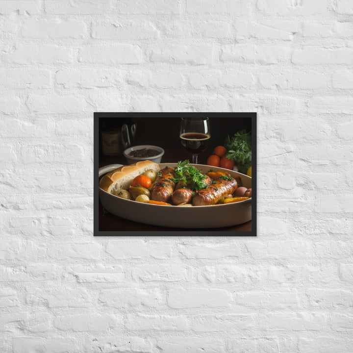 Baked Sausage and Vegetables Framed poster 🤤 from Yumify.AI