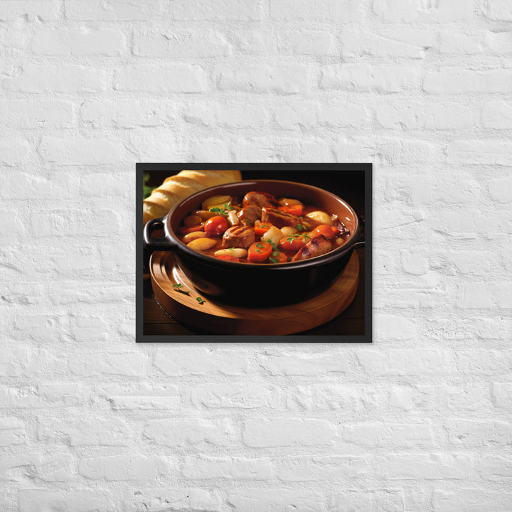 Sausage Stew Framed poster 🤤 from Yumify.AI