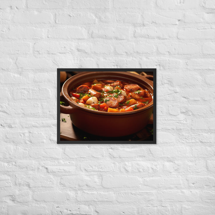 Sausage Stew Framed poster 🤤 from Yumify.AI