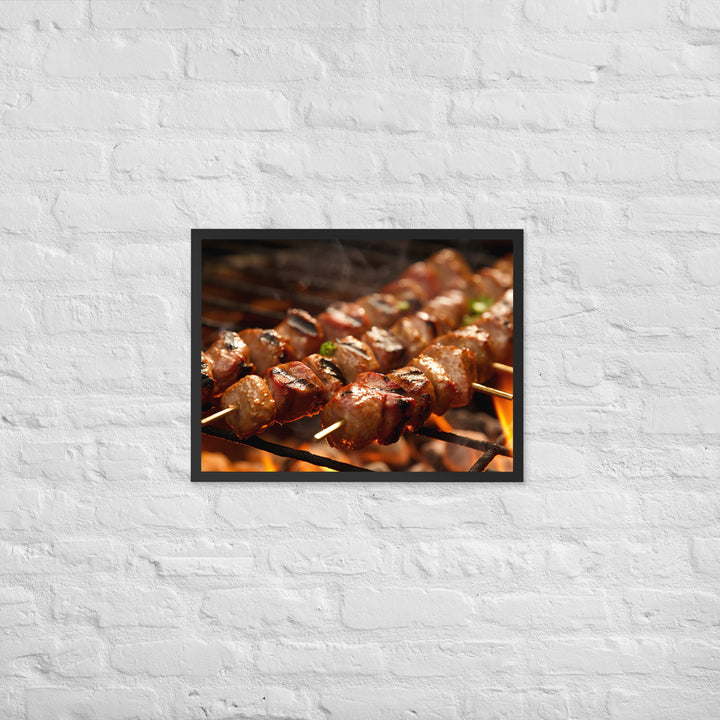 Sausage Skewers Framed poster 🤤 from Yumify.AI