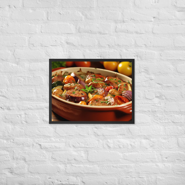 Sausage Casserole Framed poster 🤤 from Yumify.AI
