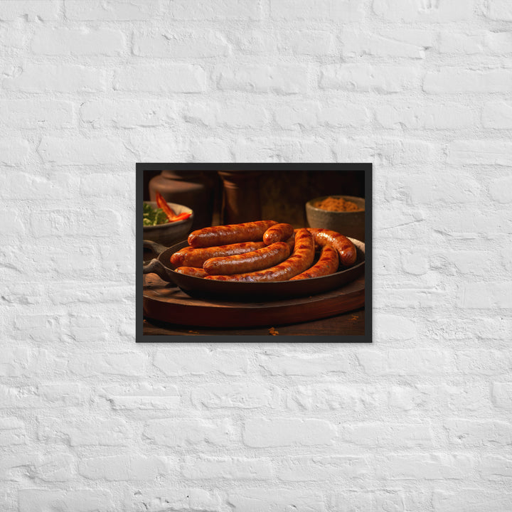 Baked Sausage Framed poster 🤤 from Yumify.AI