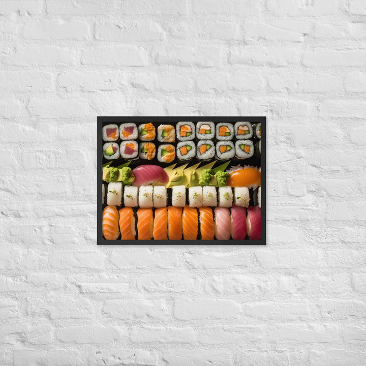 Sushi Platter Framed poster 🤤 from Yumify.AI