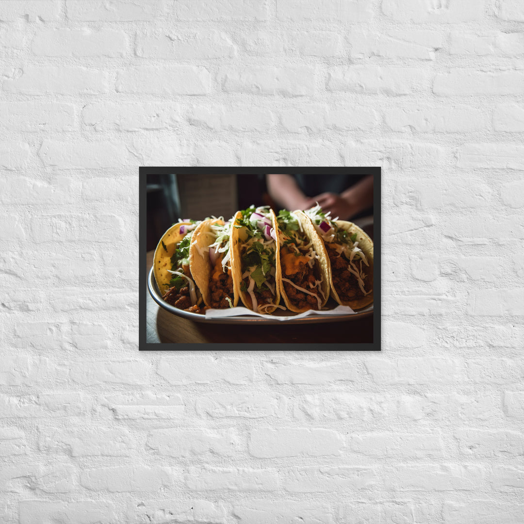 Delicious Tacos Framed poster 🤤 from Yumify.AI