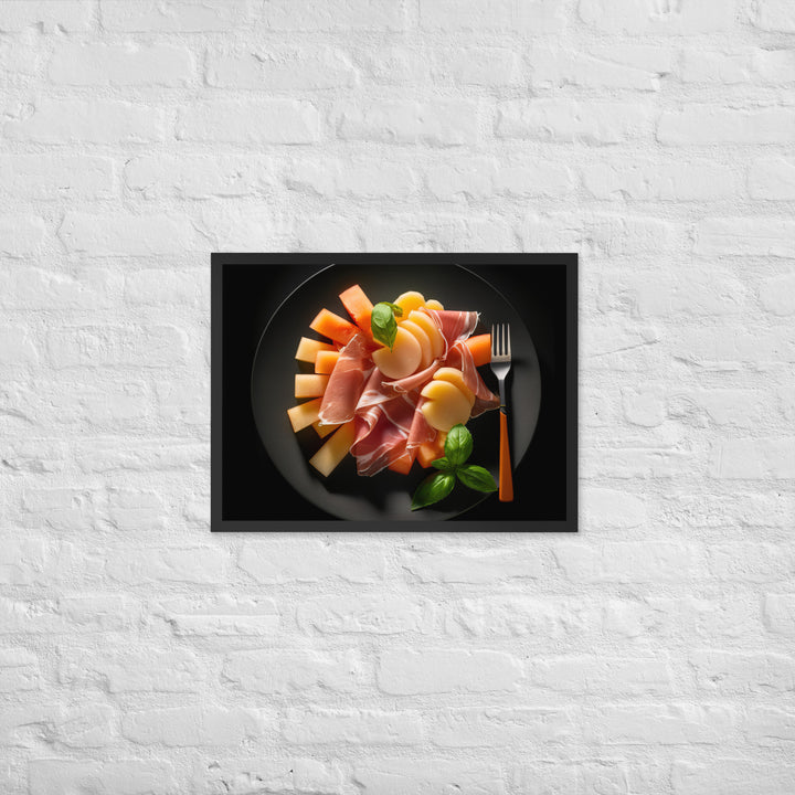 Parma Ham and Melon Appetizer Framed poster 🤤 from Yumify.AI