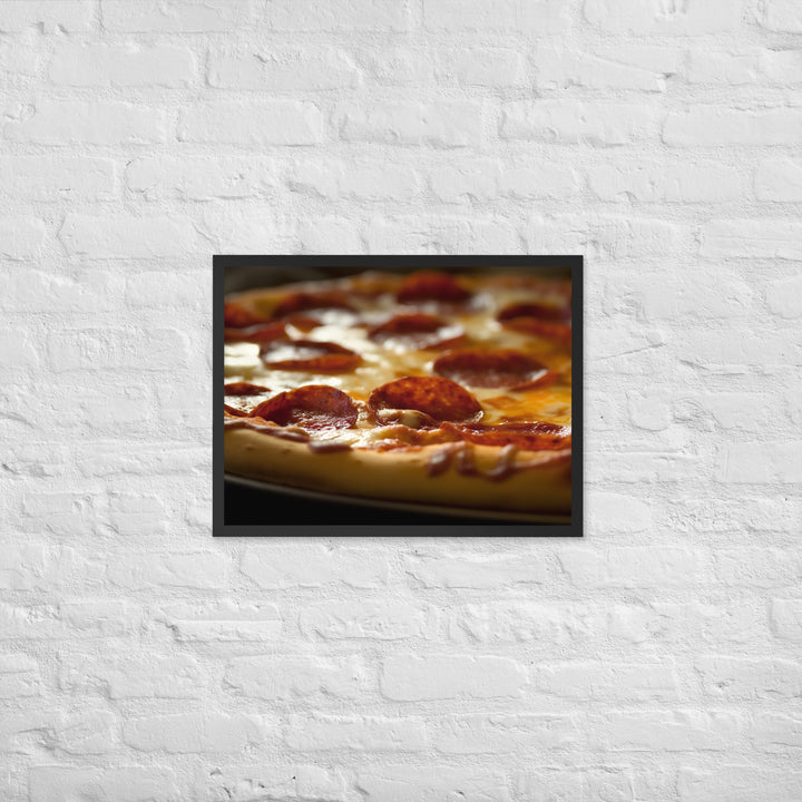 Pepperoni Pizza Framed poster 🤤 from Yumify.AI