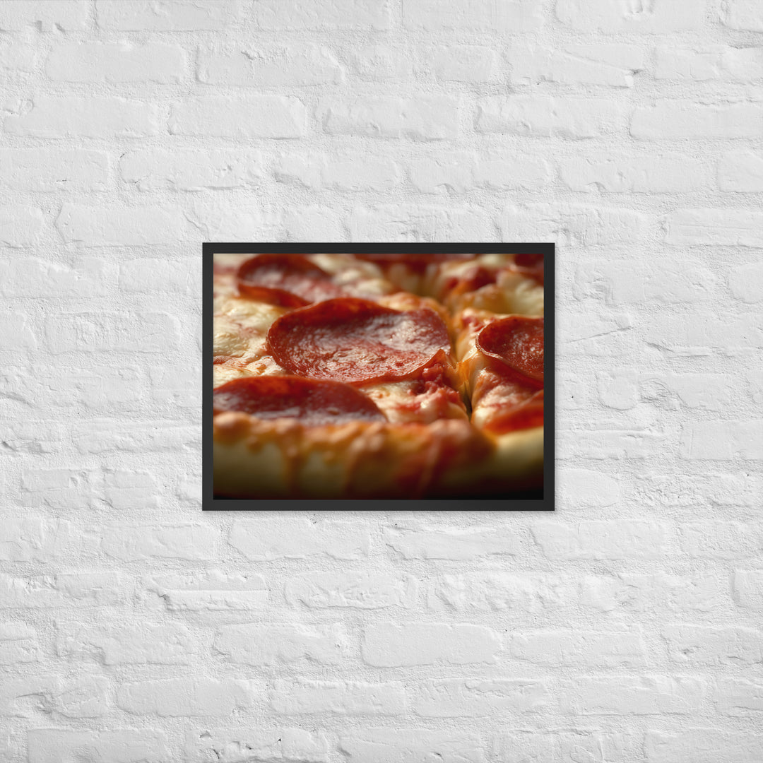 Pepperoni Pizza Framed poster 🤤 from Yumify.AI