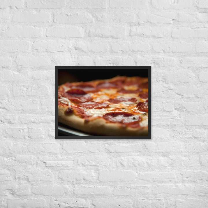 Pepperoni Pizza Framed poster 🤤 from Yumify.AI